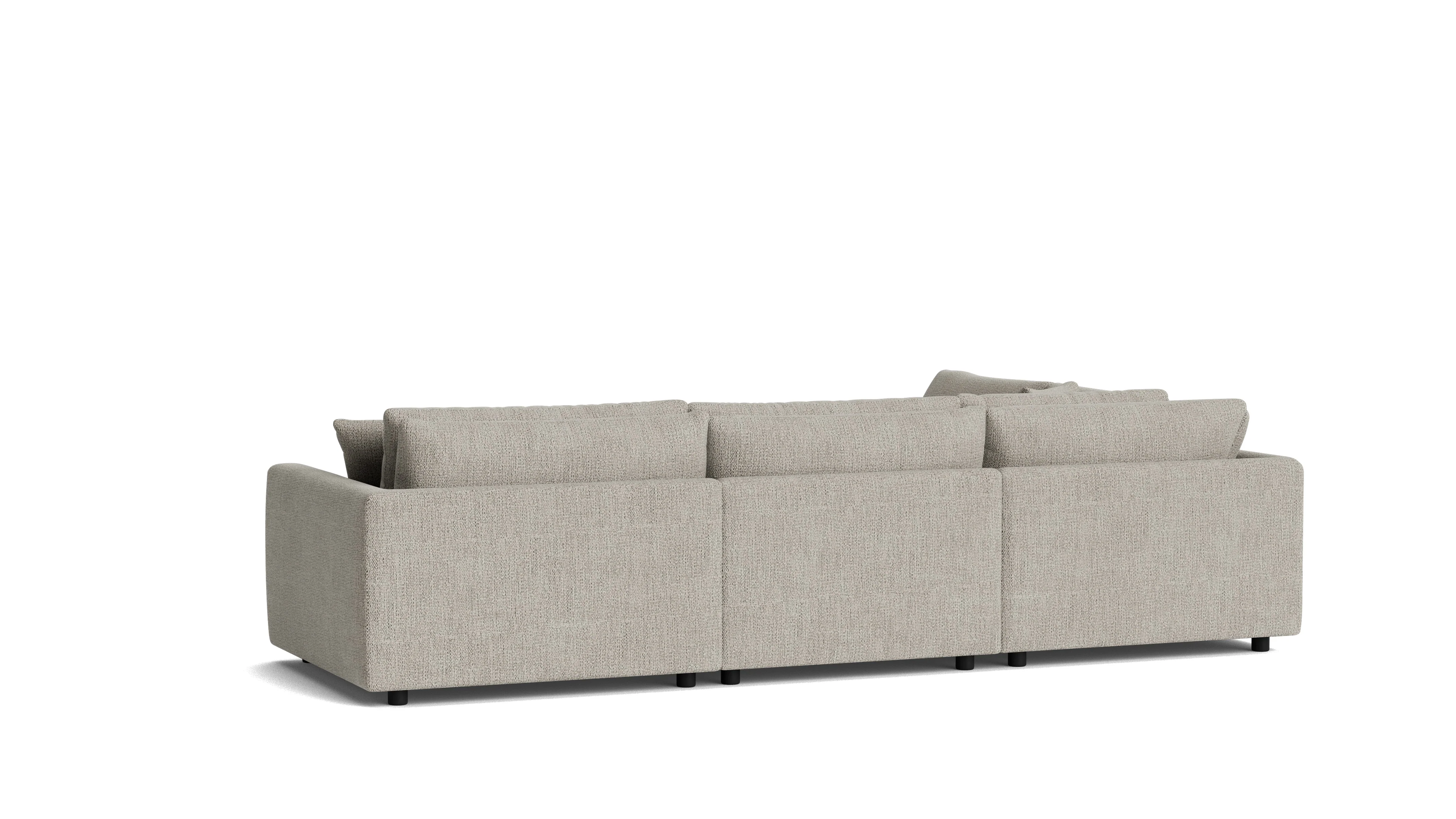 Soft Spot 4-Piece Modular Sectional Left, Oatmeal - Image 5