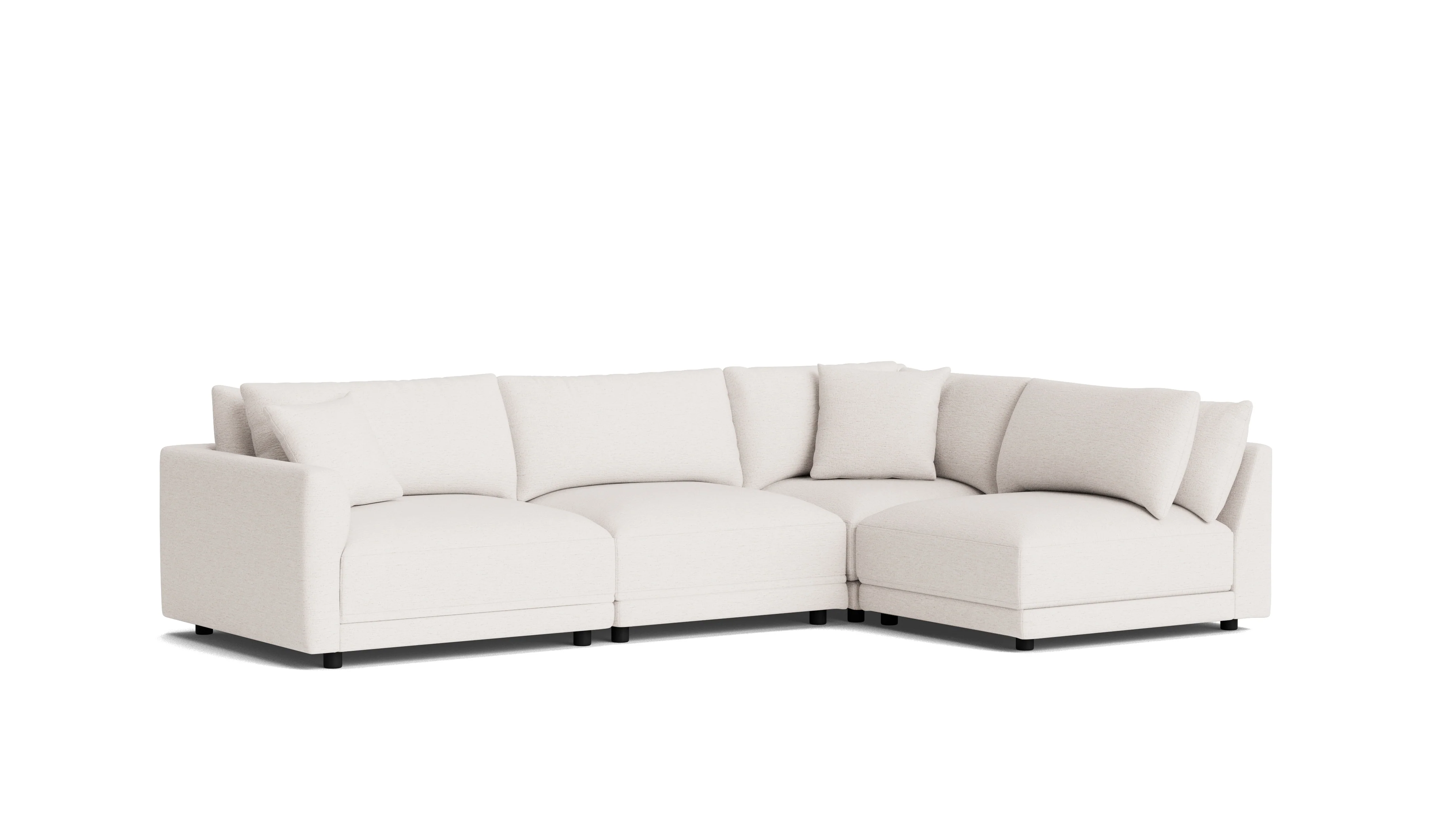 Soft Spot 4-Piece Modular Sectional Right, Nomad Snow - Image 3