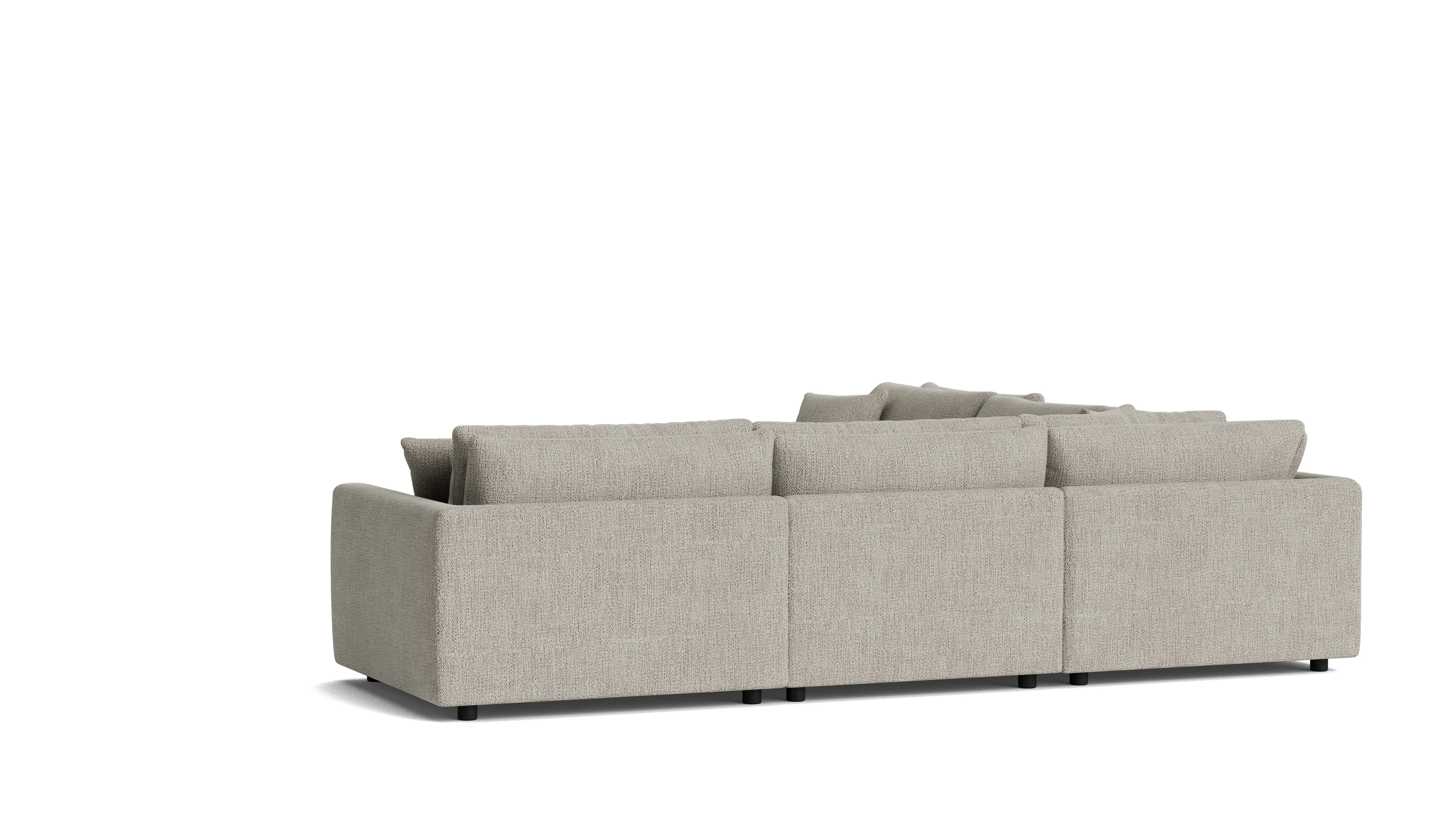 Soft Spot 5-Piece Modular Sectional Closed, Oatmeal - Image 4