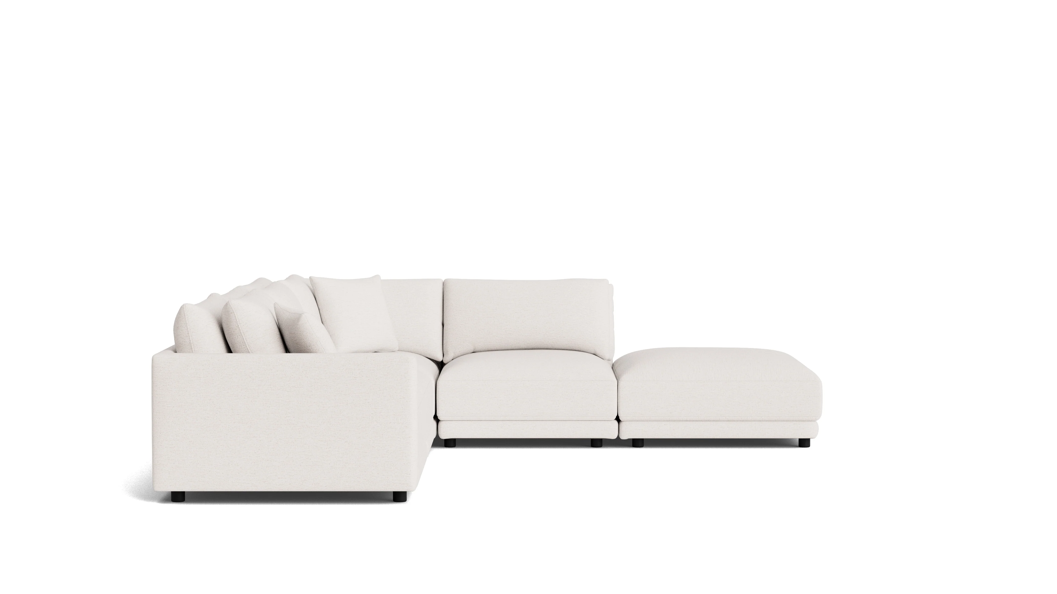 Soft Spot 5-Piece Modular Sectional Right, Nomad Snow - Image 4