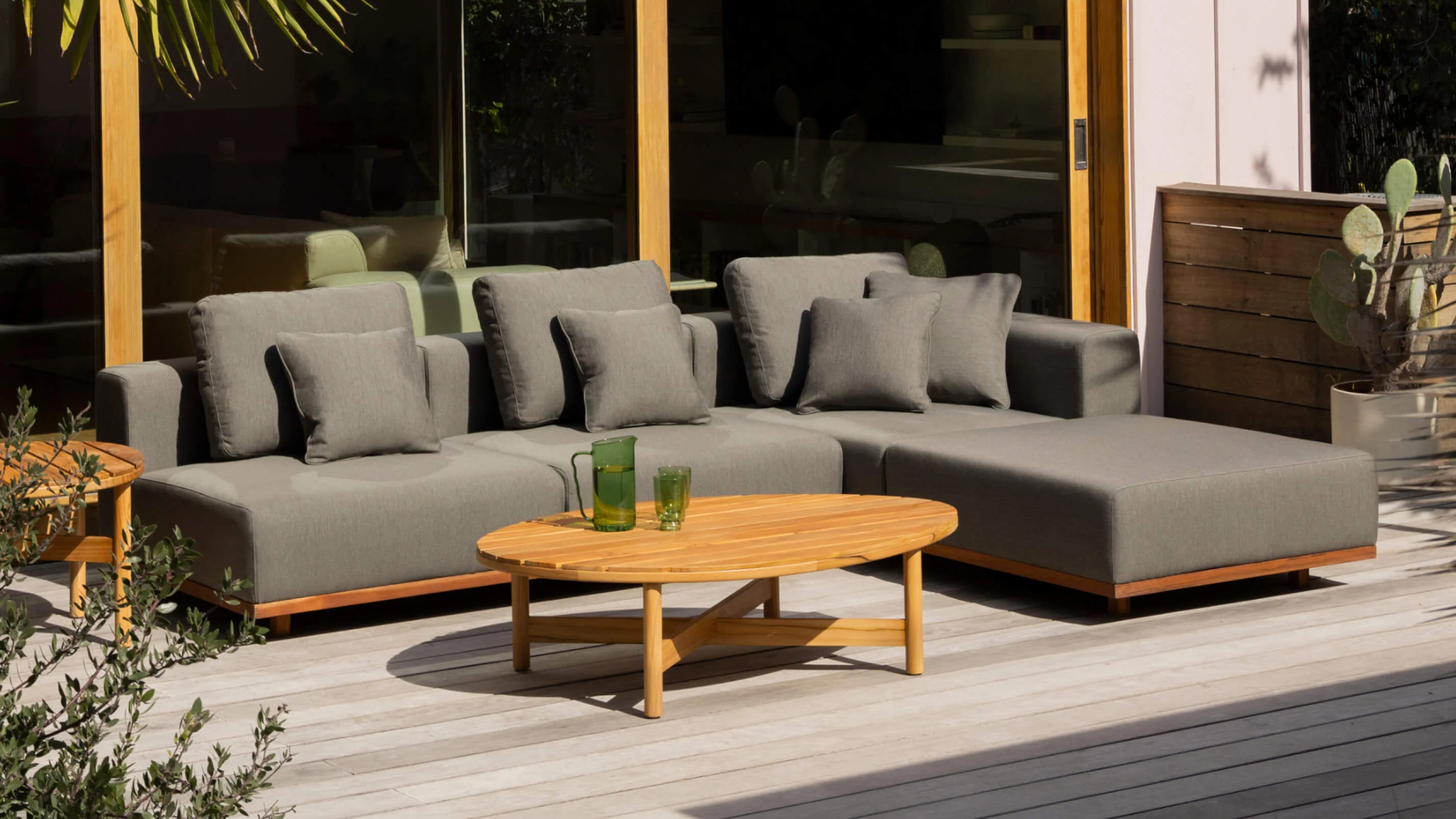 Sunny Days Outdoor Chaise, Left Facing, Pepper - Image 5
