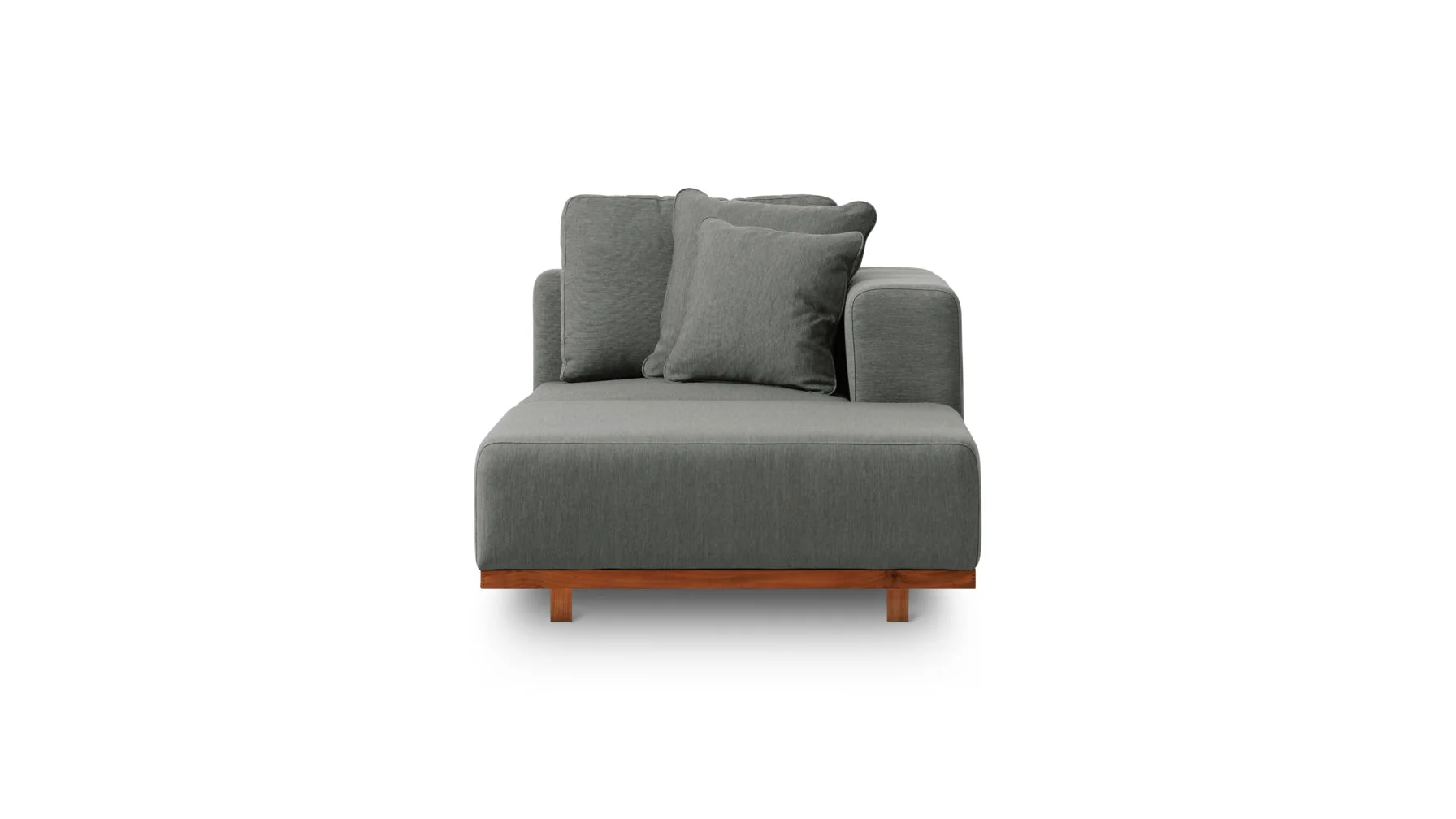Sunny Days Outdoor Chaise, Right Facing, Pepper - Image 3