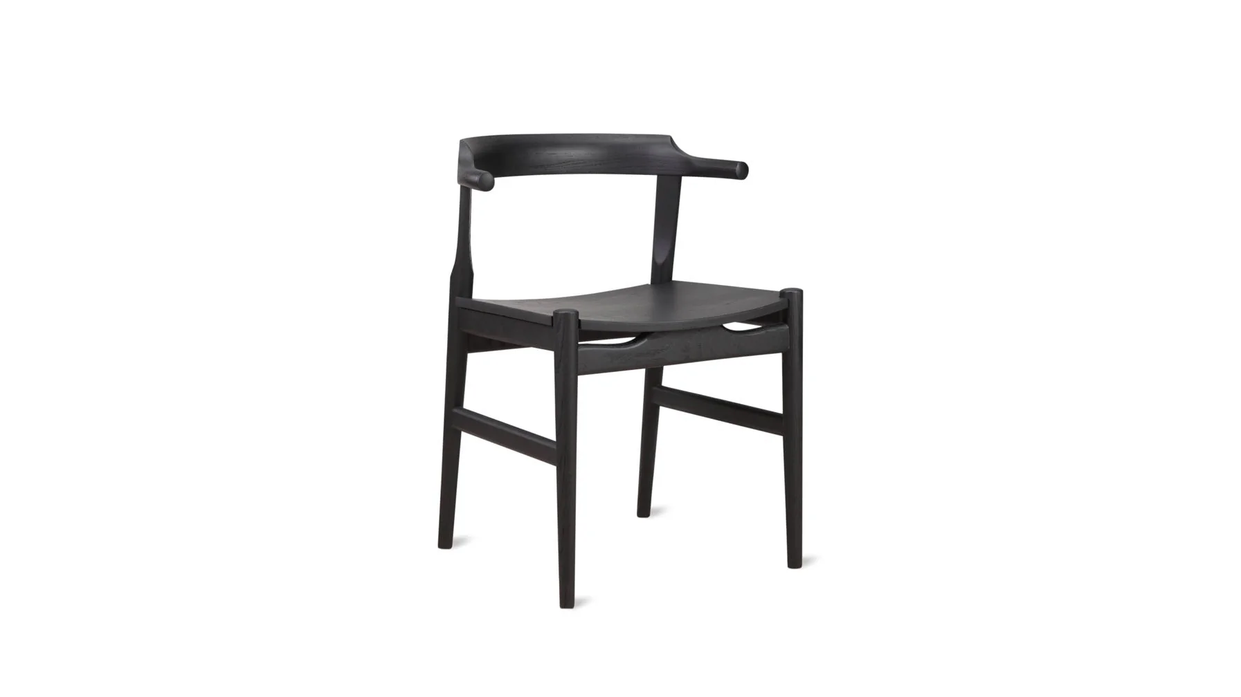 Tuck In Dining Chair, Wood Seat, Black Ash - Image 5