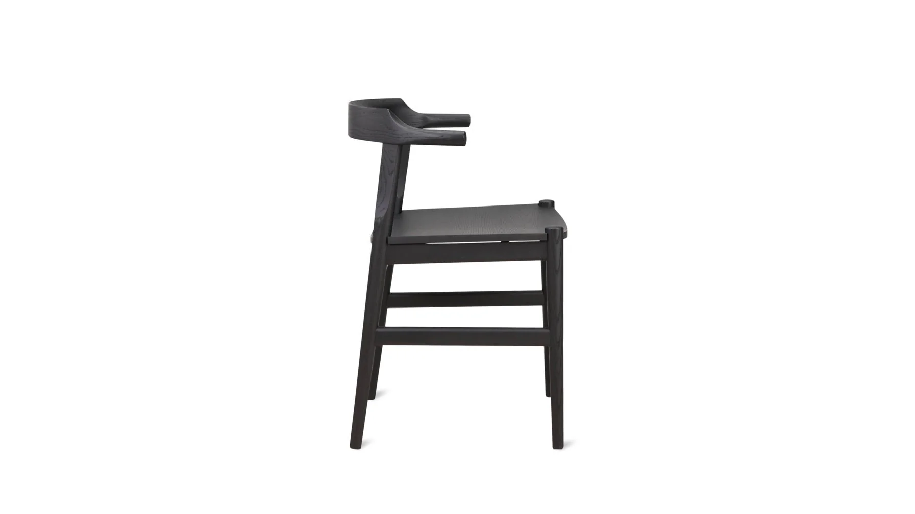 Tuck In Dining Chair, Wood Seat, Black Ash - Image 6