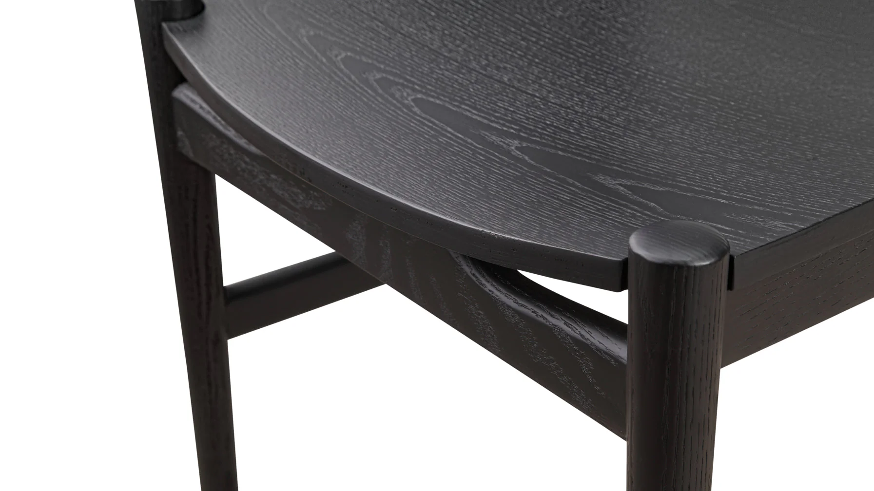 Tuck In Dining Chair, Wood Seat, Black Ash - Image 9
