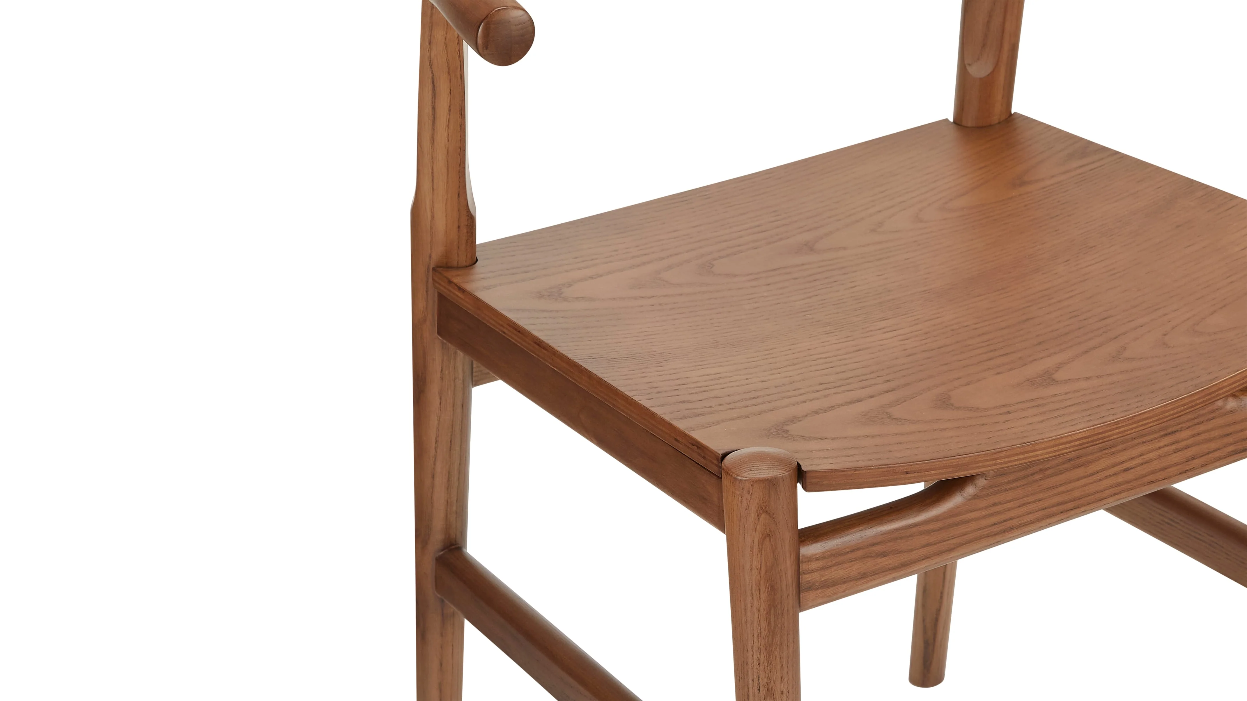 Tuck In Dining Chair, Wood Seat, Stained Walnut - Image 6