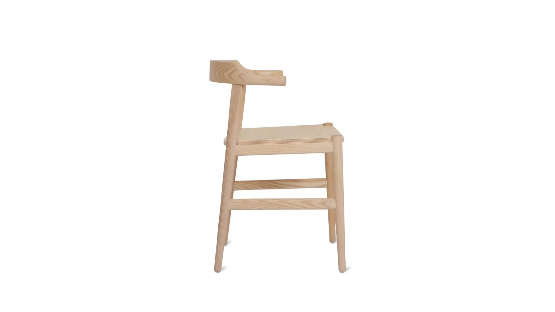 Tuck In Dining Chair, Wood Seat, Ash - Image 5