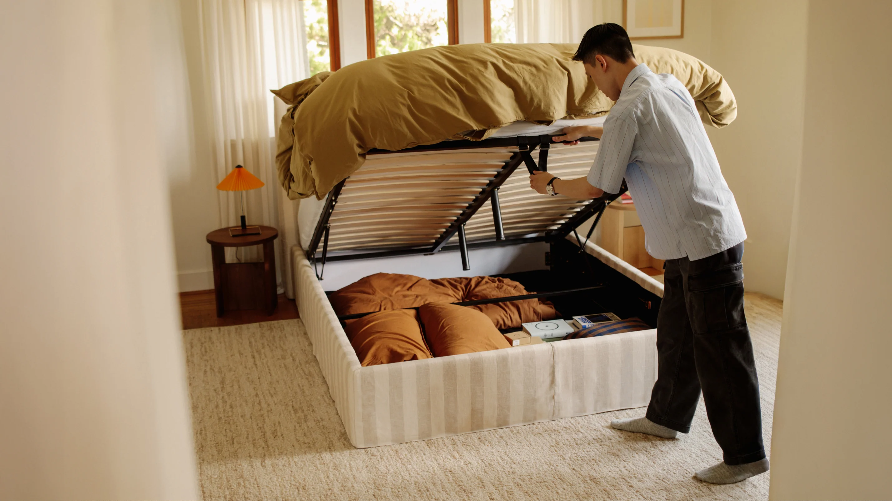 Wave Storage Bed, Queen, Dover Stripe - Image 10