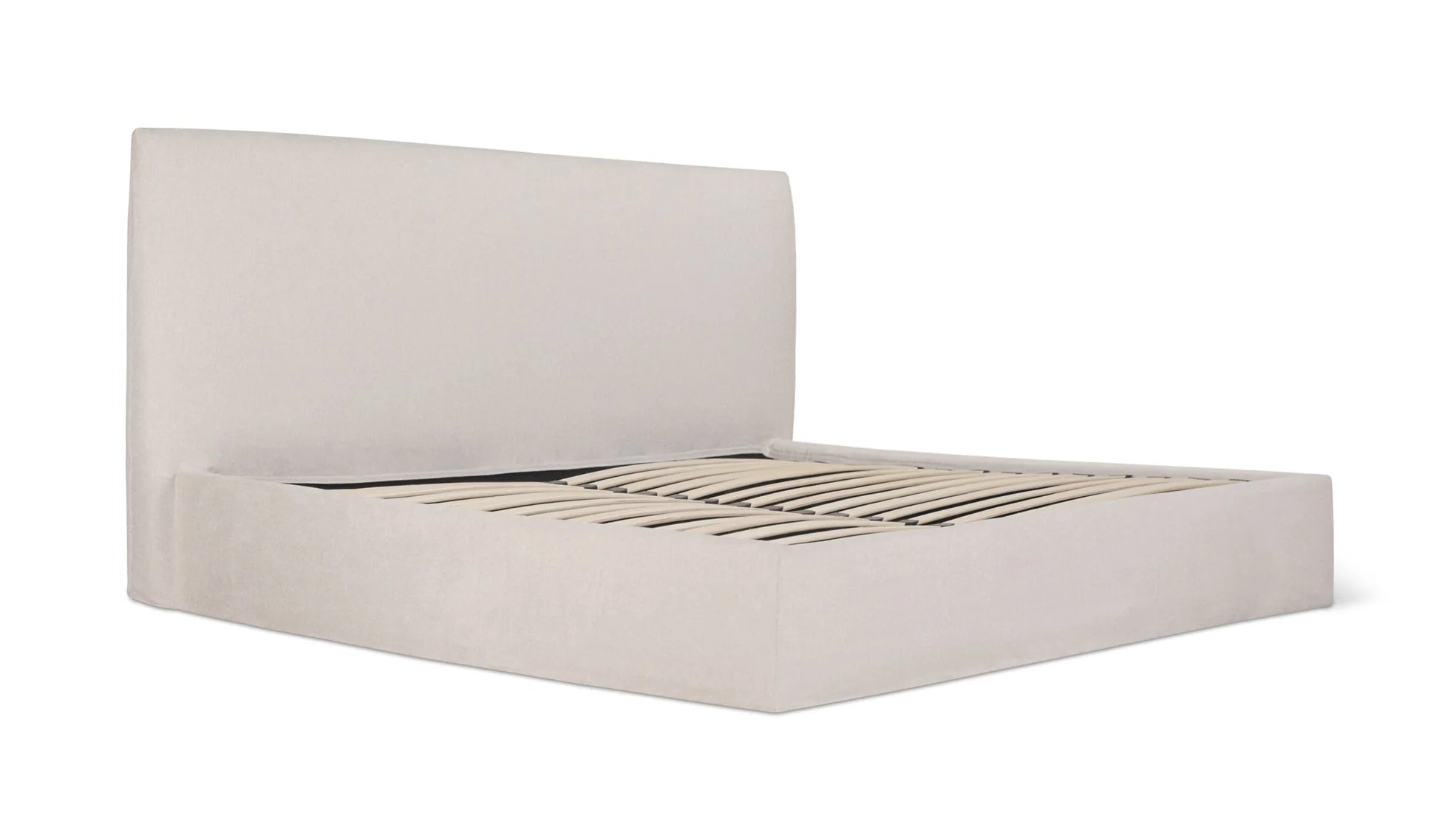 Wave Storage Bed, Queen, Latte - Image 10