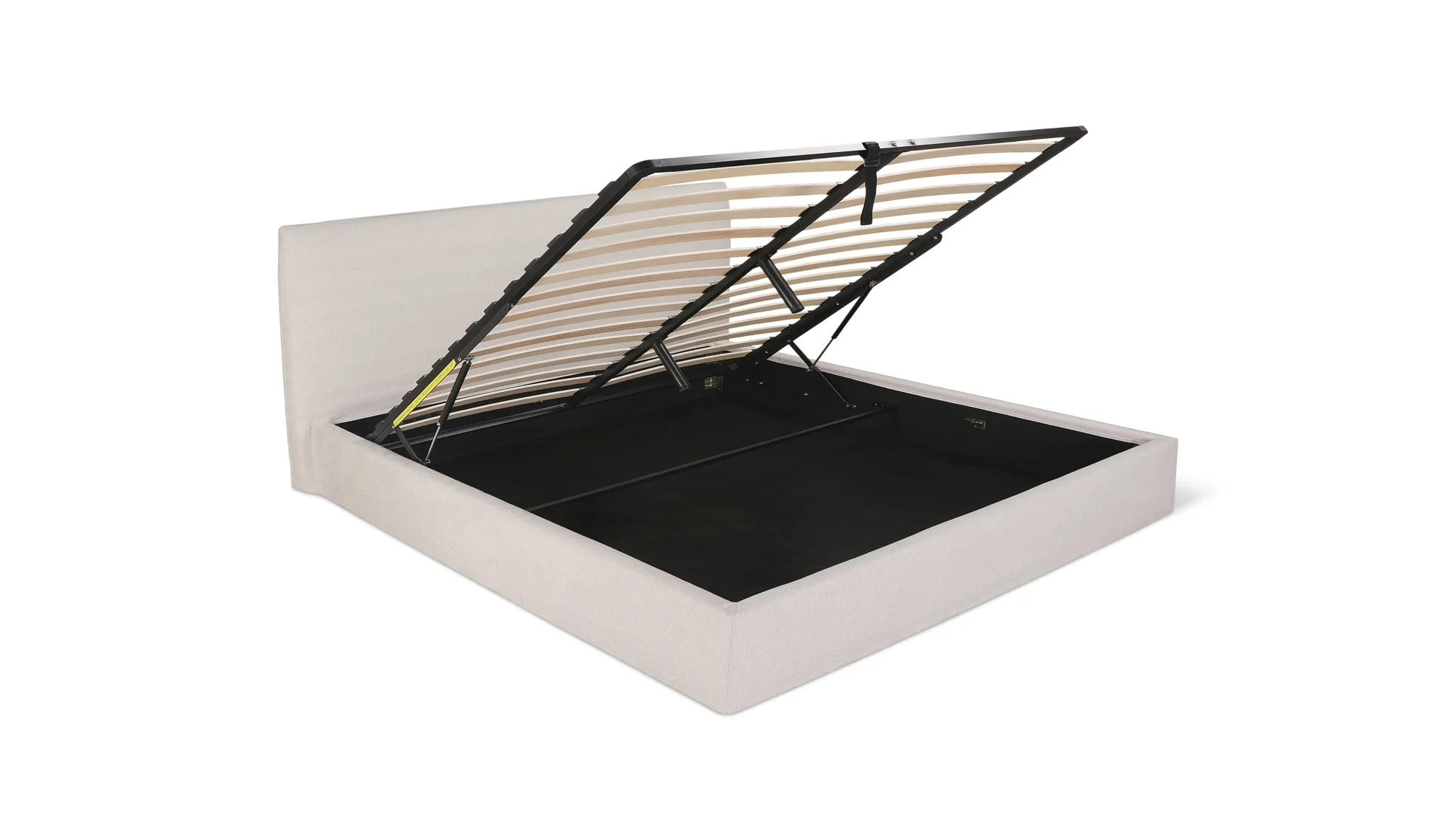 Wave Storage Bed, Queen, Latte - Image 11